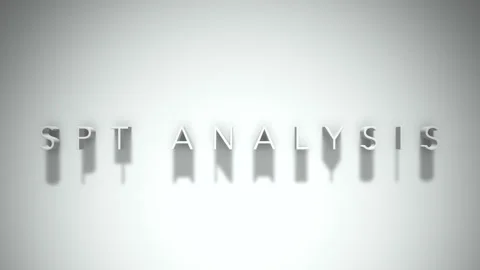 Spt analysis 3D title animation with shadows on a white background Stock Footage 298004140