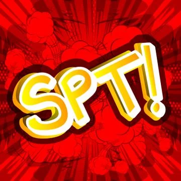 Spt! - Vector illustrated comic book style expression. Stock Illustration
