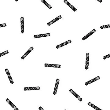 Spur wood drill bit vector seamless pattern Stock Illustration