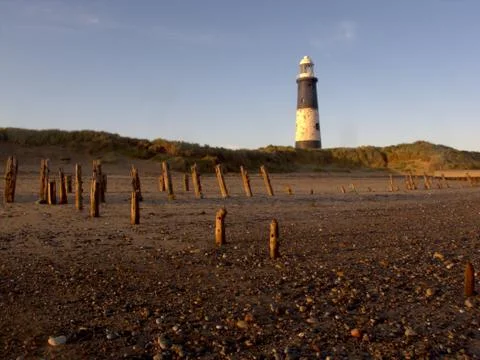 Spurn Point lighthouse Stock Photos