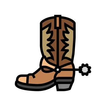 Spurs on boots color icon vector illustration Stock Illustration