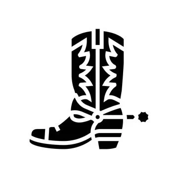 Spurs on boots glyph icon vector illustration Stock Illustration
