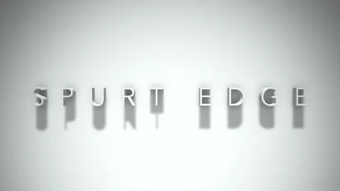 Spurt edge 3D title animation with shadows on a white background Vídeos de archivo 297569439