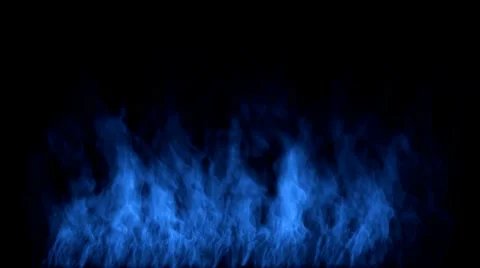 Spurts of blue flame on black background Stock Footage 51962935