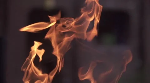 Spurts of flame. forks of flame. Closeup of a beautiful fire flames. Stock Footage 66774350