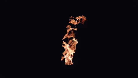 Spurts of flame at night Video stock 144074777