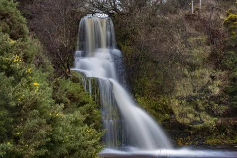 Sputie Burn Waterfall Brora Sutherland Stock Photos