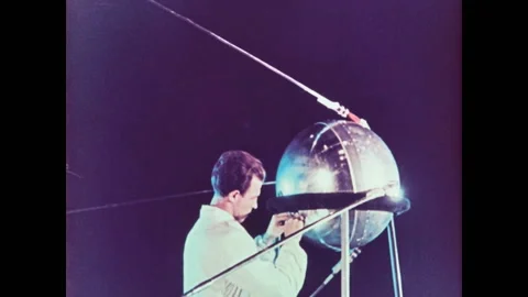 Sputnik 1. Preparing for launch Stock Footage 162481393
