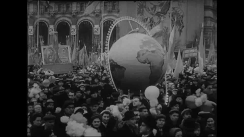 Sputnik expands the scope of communist propaganda - 1958 Video stock 105501371