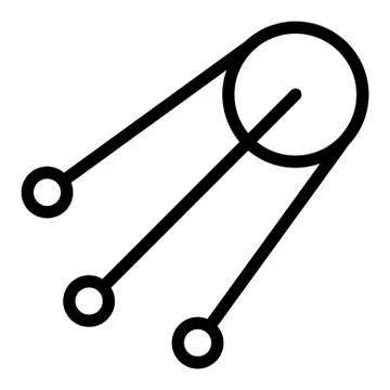 Sputnik line icon. Satellite vector illustration isolated on white. Shuttle Stock Illustration