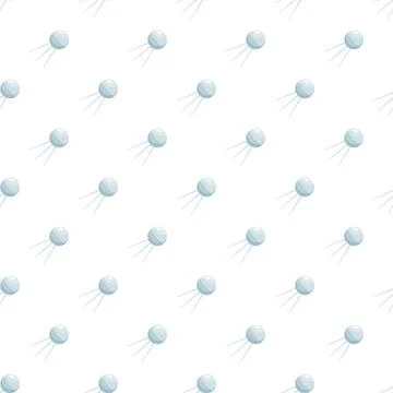 Sputnik style satellite pattern symbolizing space exploration Stock Illustration
