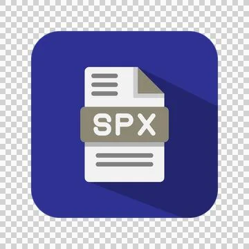 Spx audio file flat icons, document, files type,extension, format symbol 库存插图