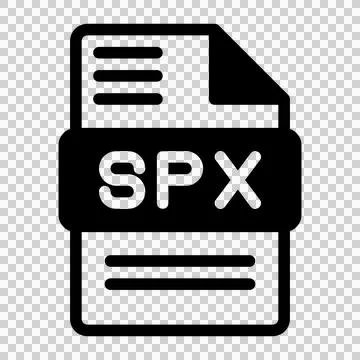 Spx file icon. Audio format symbol Solid icons, Vector illustration.  Stockillustratie