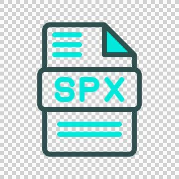 Spx modern design for audio format icon with bright color elements Illustrazione stock