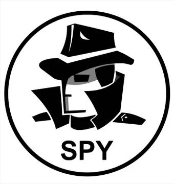Spy agent Stock Illustration