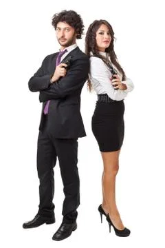Spy couple Stock Photos