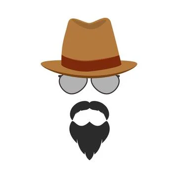 Spy detective mask elements, vector illustration isolated on white background. Stock Illustration