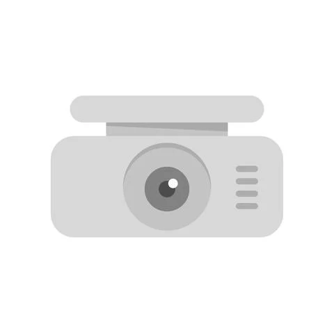 Spy dvr recorder icon flat isolated vector Stock Illustration