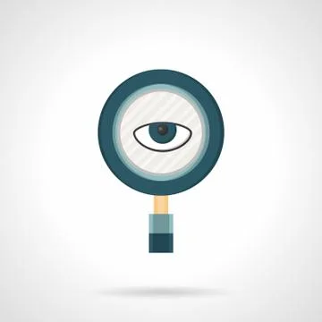 Spy flat color vector icon Stock Illustration
