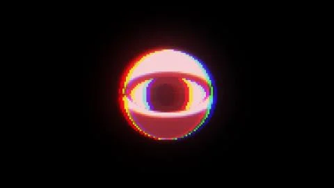 Spy hacker wathing pixel red eye illustration background new joyful 4k stock Illustrazione stock