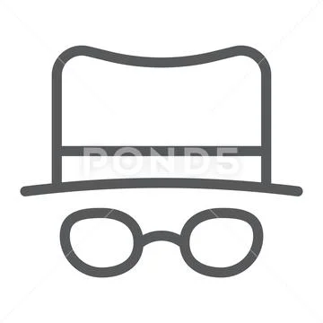 Spy line icon, spyware and person, detective sign, vector graphics, a linear Stock Illustration