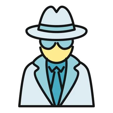 Spy or detective icon symbolizing investigation and privacy Stock Illustration