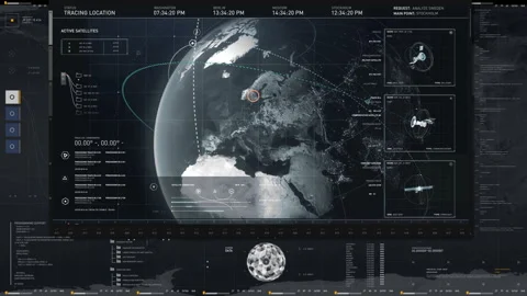 Spy Phantom Tech Software Searching Access To Satellite Broadcasting Channel Stock Footage 278029925