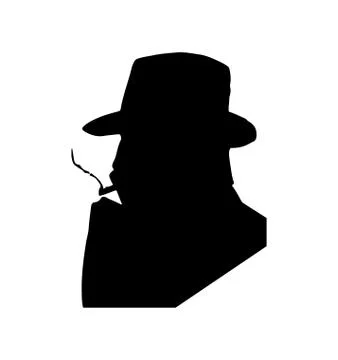 Spy silhouette Stock Illustration