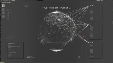 Spy SIM location searching software identifies the target terrorist coordinates 스톡 동영상 275577094