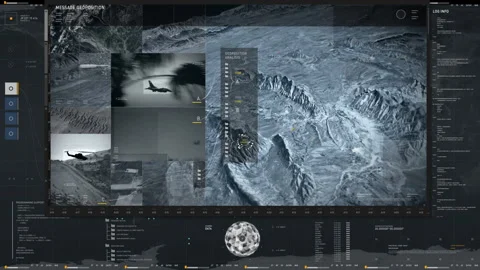Spy surveillance phantom software examining geographical position of the target Stock Footage 271576658