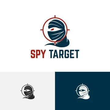 Spy Target Circle Terrorist Hunter War Game Logo Stock Illustration