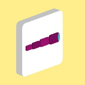 Spyglass computer symbol Stock Illustration