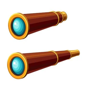 Spyglass icon. Stock Illustration