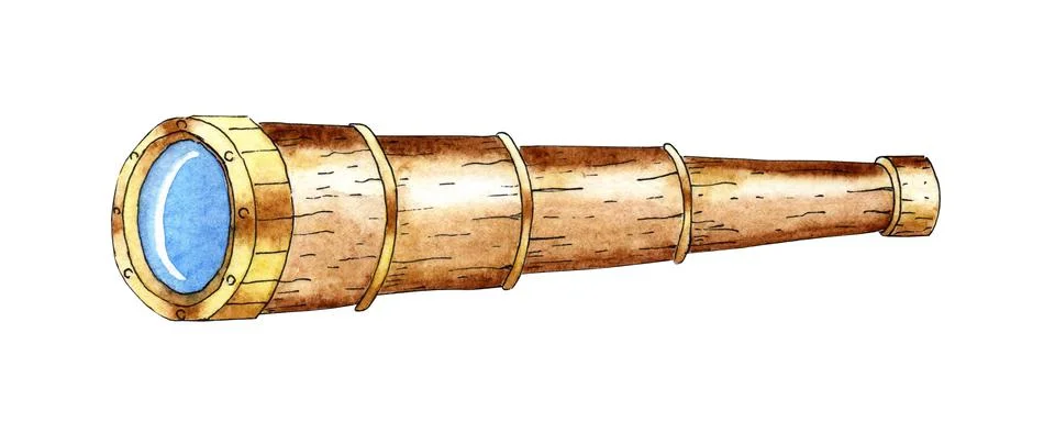 Spyglass Stock Illustration