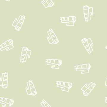 Spyglass pirate tool line vector seamless pattern 스톡 일러스트