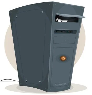 Spying eyes from my desktop computer Stock-Illustration
