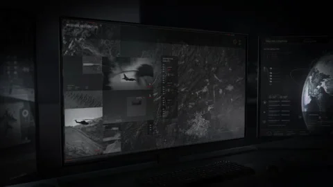 A Spying Operation is Beginning with the Search of the Exposed Satellite Signal Stock Footage 275884335