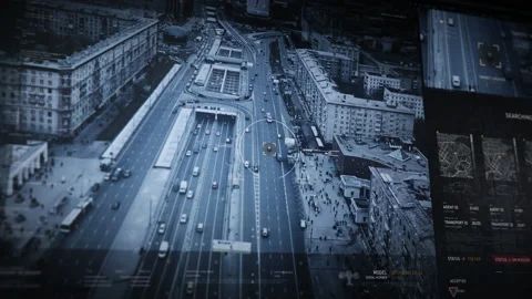 Spying software has found the vehicle of dangerous criminals using drone camera Stock Footage 158238197