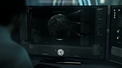 Spying system is collecting target intelligence before starting military mission Stock Footage 202645767