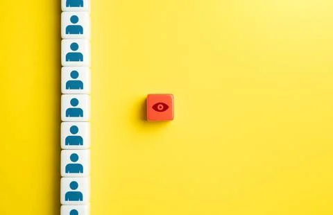 Spying on users. Blurred boundaries between personal privacy and data colle.. Foto stock