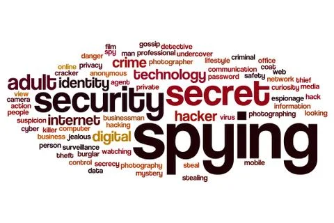Spying word cloud Stock Illustration