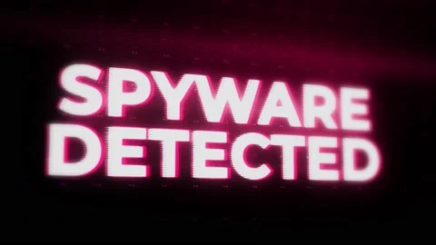 Spyware Detected Warning Alert Error Message flashing on Screen, Computer system Stock Footage 219081641