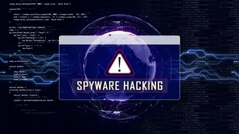 SPYWARE HACKING and Earth Connections Network, Animation, Background, Loop Video stock 242318158