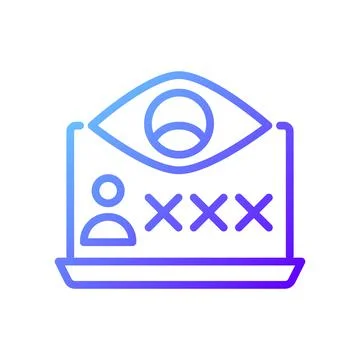 Spyware pixel perfect gradient linear vector icon Stock Illustration