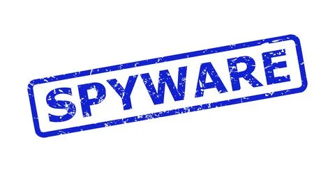 SPYWARE Seal with Rubber Texture and Rounded Rectangle Frame 库存插图