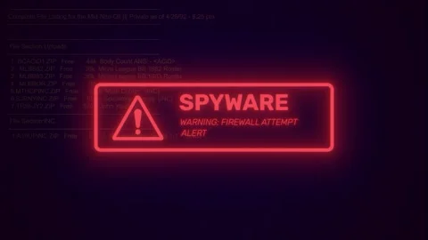 Spyware Sign Attention-Grabbing Video Stock Footage 343382976