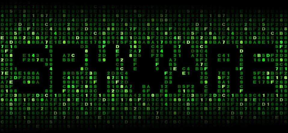 Spyware text on hex code illustration Illustrazione stock