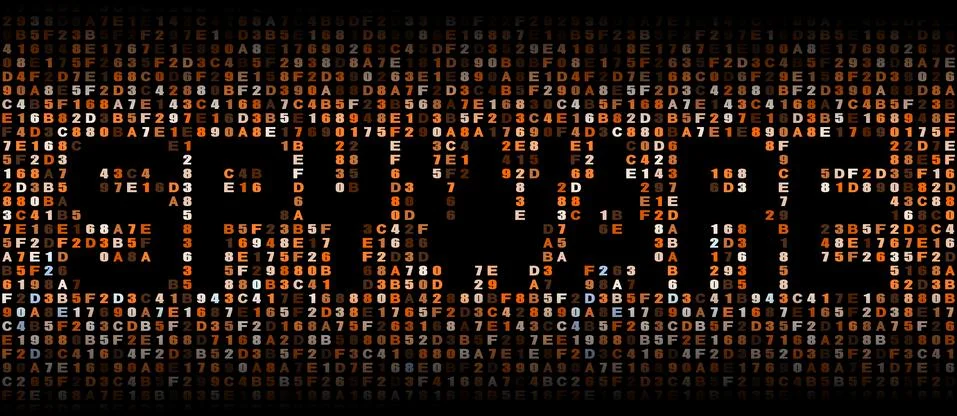 Spyware text on hex code illustration Stock-Illustration