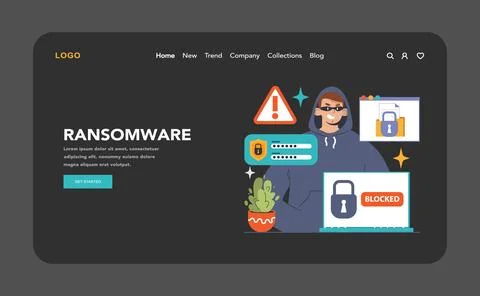 Spyware threat concept. Flat vector illustration 스톡 일러스트