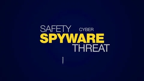 Spyware threat safety firewall hacking antivirus password software privacy Stock Footage 96240515